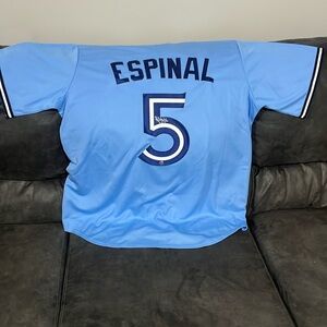 Signed Santiago Espinal Toronto Blue Jays Jersey